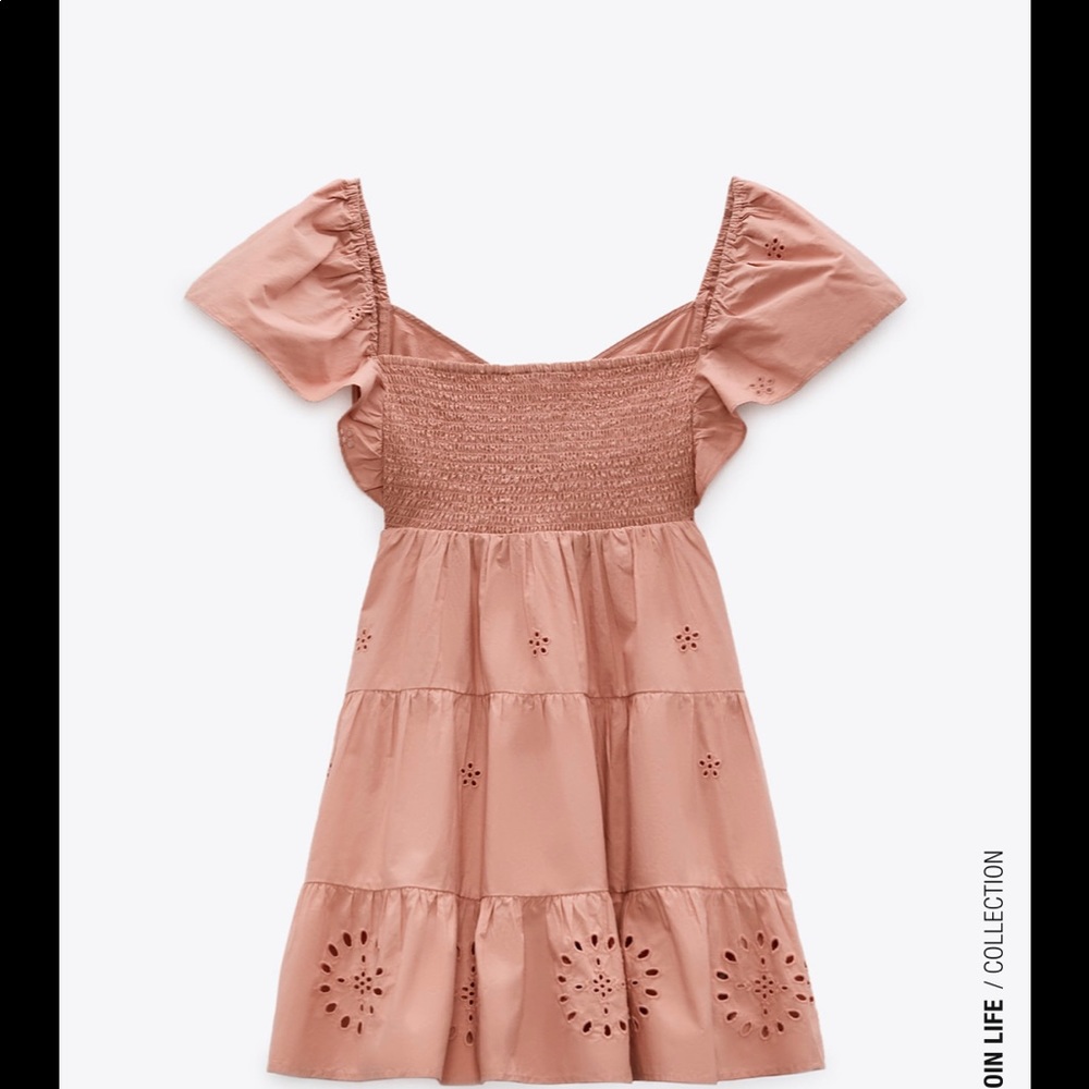 Zara open work embroidery dress - Picture 4 of 8